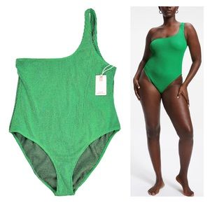 Good American Always Fits Shoulder One Piece Summer Green Size 4XL 5XL